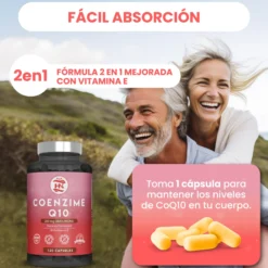 Coenzima Q10 200mg - 120 Caps - Mejora La Energía, Salud Cardiovascular Y Aumenta La Función Muscular
