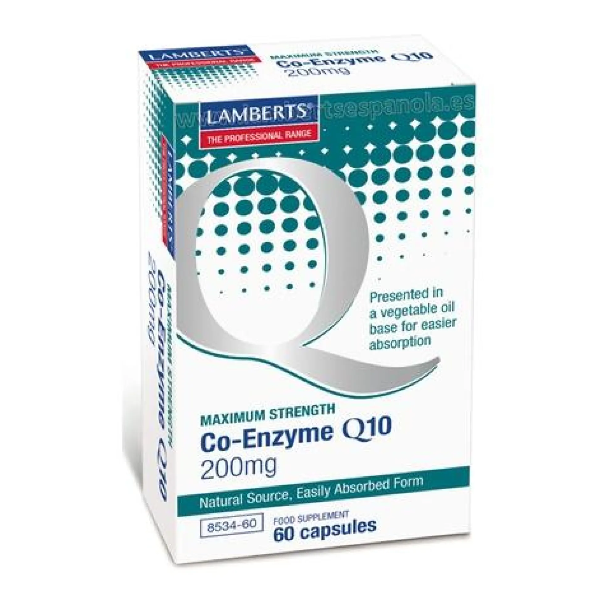 Co-Enzima Q10 200 mg Lamberts 60 cápsulas