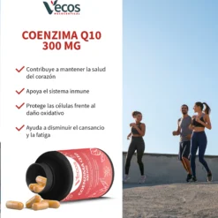 Coenzima Q10 300 Mg Vecos | Rendimiento Físico, Corazon Saludable Y Apoyo Energético