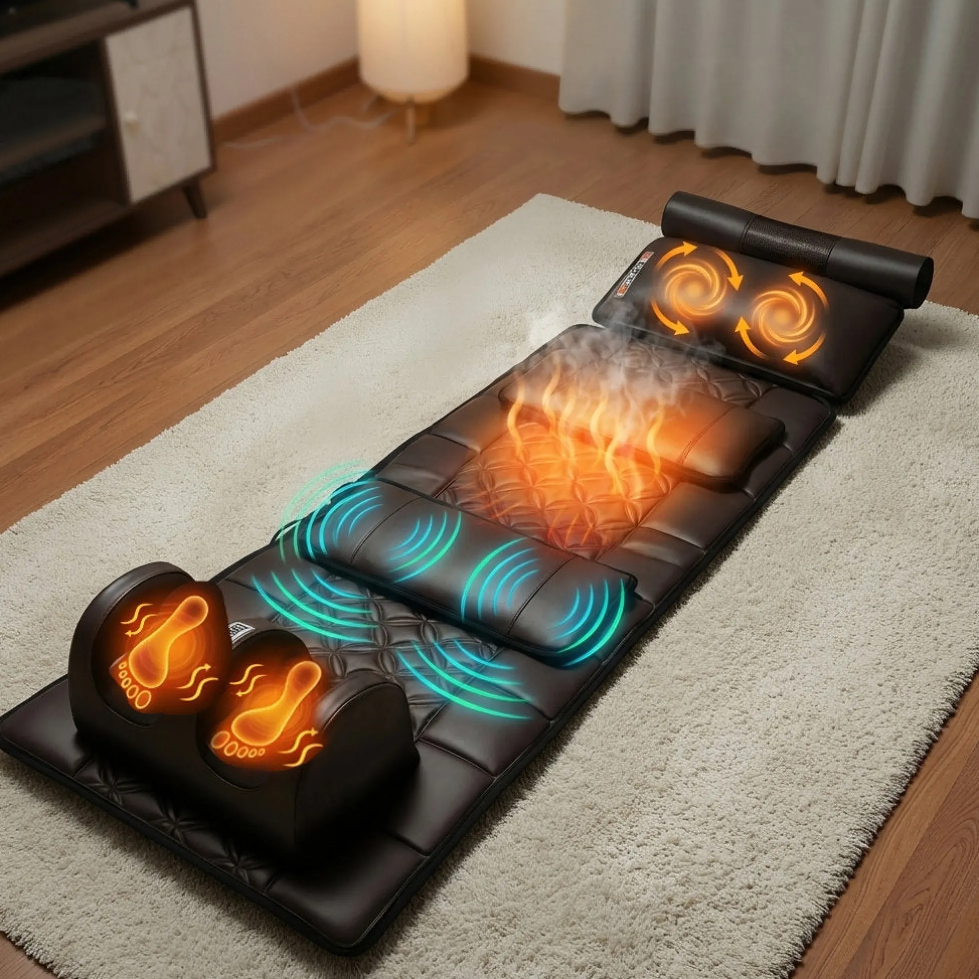 Cofre De Masaje – Colchoneta De Masaje, Shiatsu Masajeador, Máscara Ocular Y Masajeador