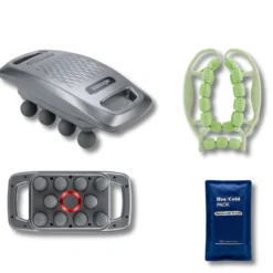 Cofre De Recuperación Muscular – Pistola De Masaje + Rodillo Muscular + Pack De Gel Caliente/frío Antidolor