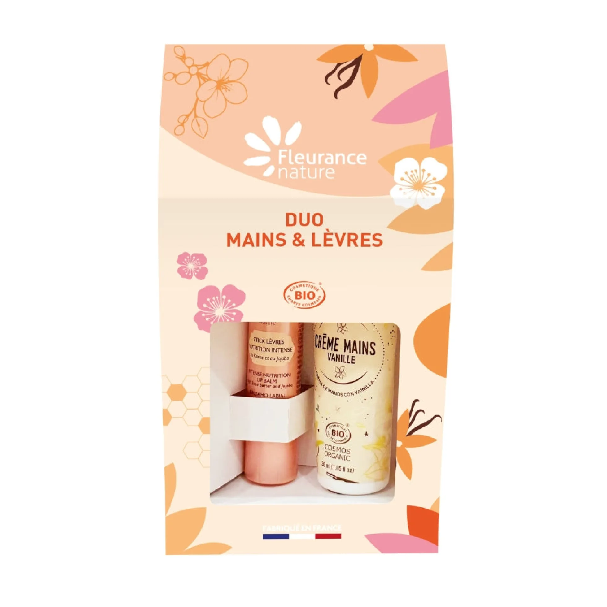 Cofre Duo Stick Labios 4g + Crema Manos Vainilla 30ml - Día de la Madre