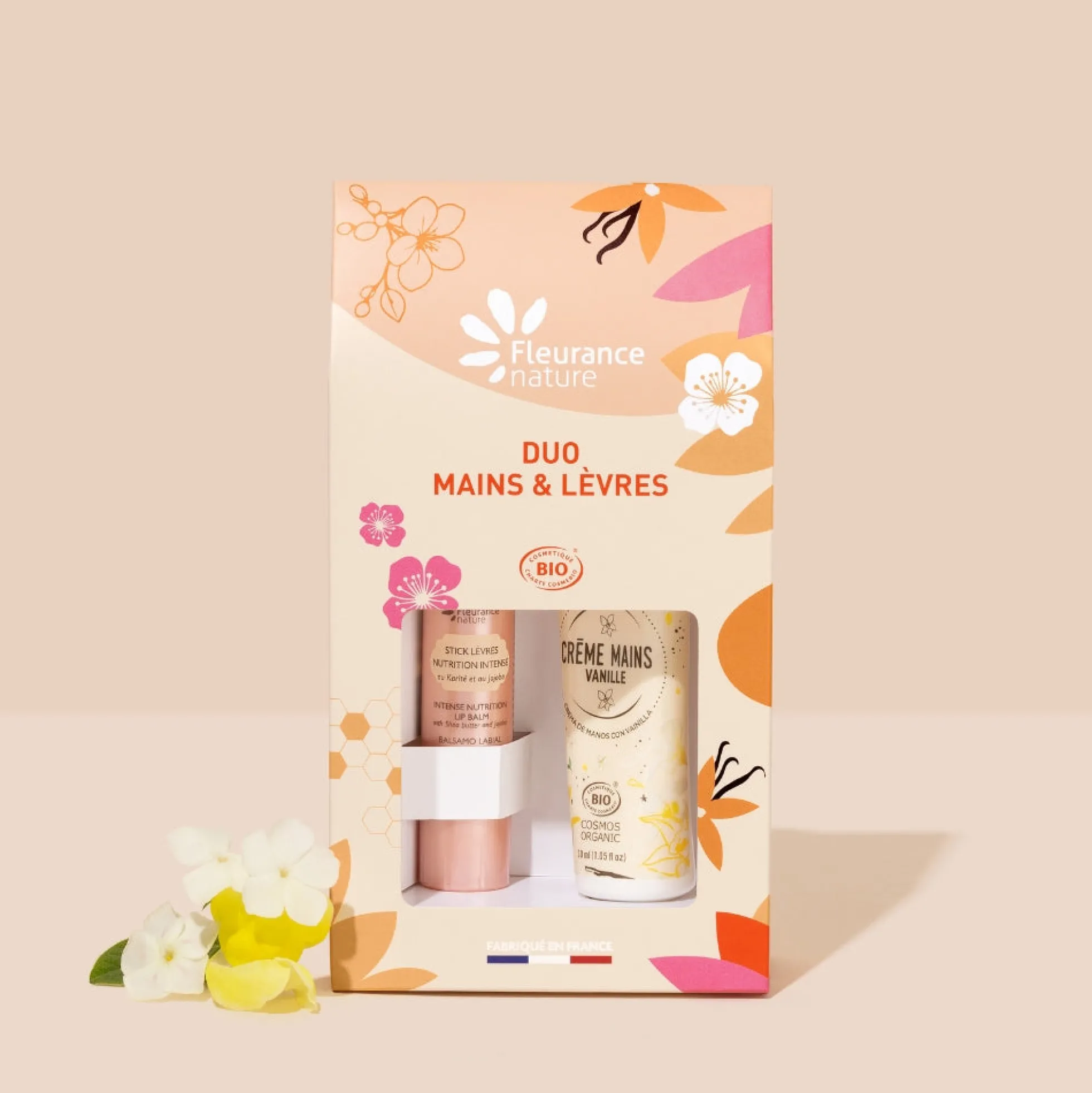 Cofre Duo Stick Labios 4g + Crema Manos Vainilla 30ml - Día de la Madre