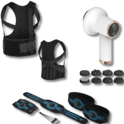 Cofre Silueta – Soporte Dorsal, Electroestimulador Ems Cuerpo Completo Y Masajeador