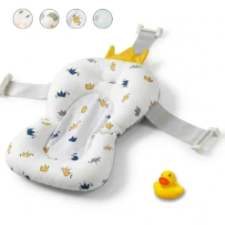 Cojín De Baño Antideslizante Con Estampado De Coronas Para Bebés, Cómodo Y Seguro Bathby