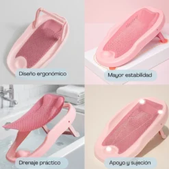 Cojín De Baño Para Bebé Almohada Flotante Y Antideslizante Para La Bañera Bathby