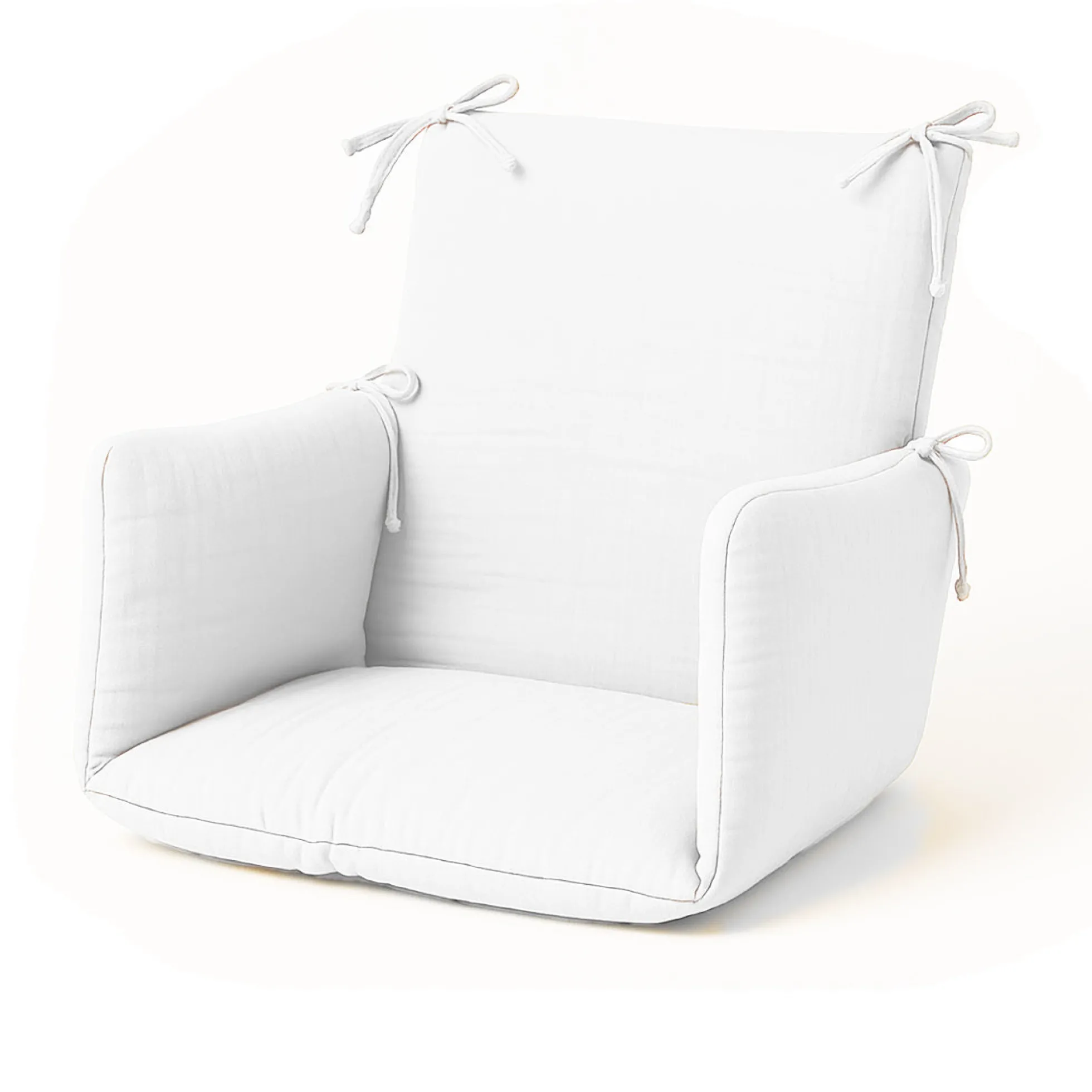 Cojín Para Trona De Algodón Orgánico Blanco