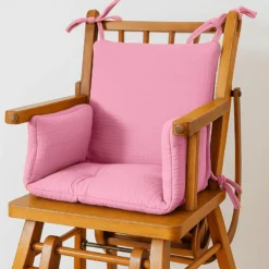 Cojín Para Trona De Algodón Orgánico Rosa