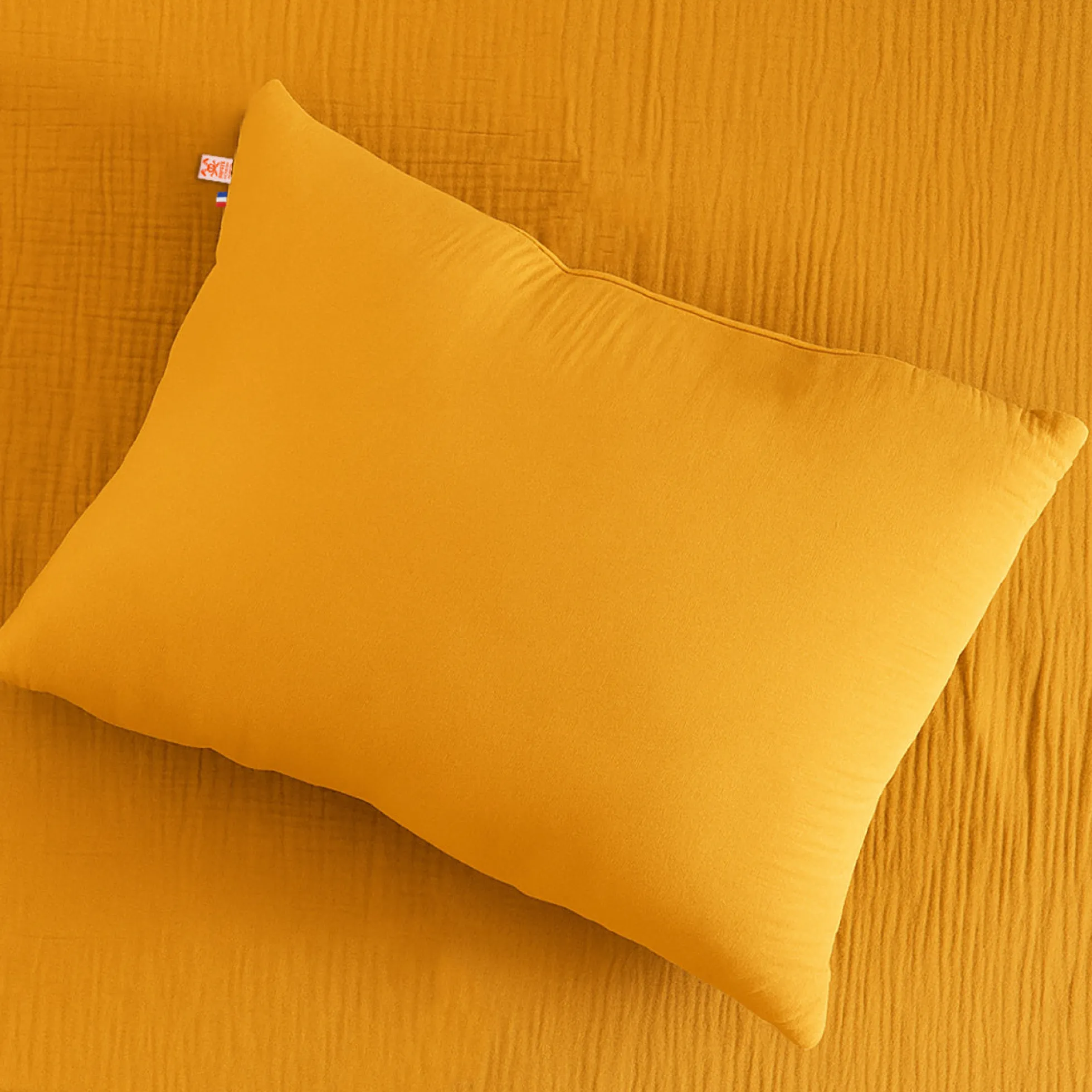 Cojín Rectangular De Algodón Orgánico Miel
