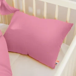 Cojín Rectangular De Algodón Orgánico Rosa