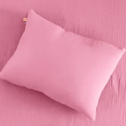 Cojín Rectangular De Algodón Orgánico Rosa