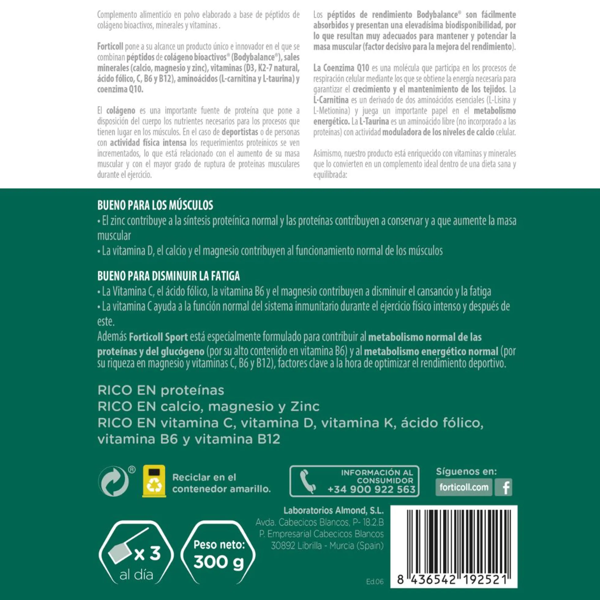 Colágeno BioActivo SportForticoll 300 g