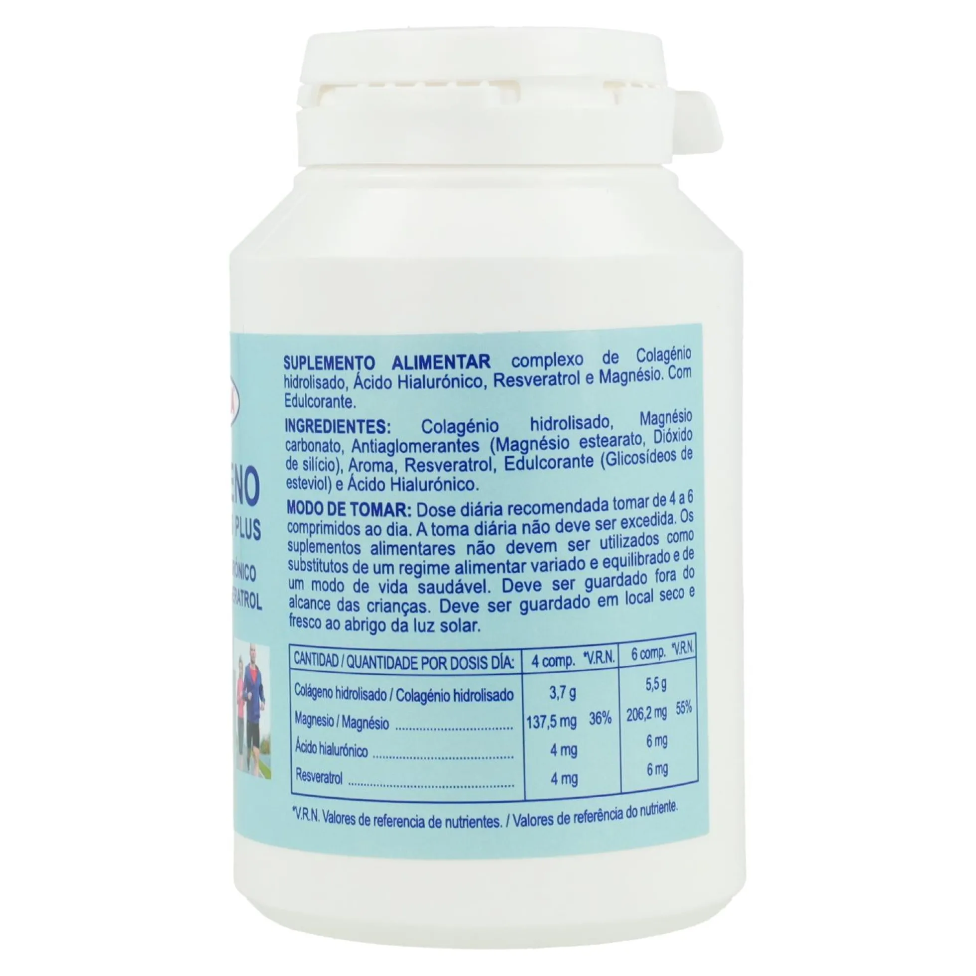 Colágeno con Ácido Hialurónico, Magnesio y Resveratrol Integralia, 120 comprimidos