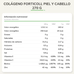 Colágeno Forticoll Piel y Cabello 270 g
