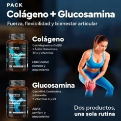 Colágeno Marino Con Magnesio + Glucosamina Condroitina Msm 6en1. Sevens Nutrition. Cuidado Articular, Óseo Y Cutáneo
