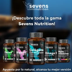 Colágeno Marino Con Magnesio + Omega 3 2000mg. Sevens Nutrition. Huesos, Articulaciones, Piel, Corazón Y Cerebro