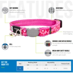 Collar Para Gato Fashioncat Estampado Zebra Rogz Ajustable 20-31cm