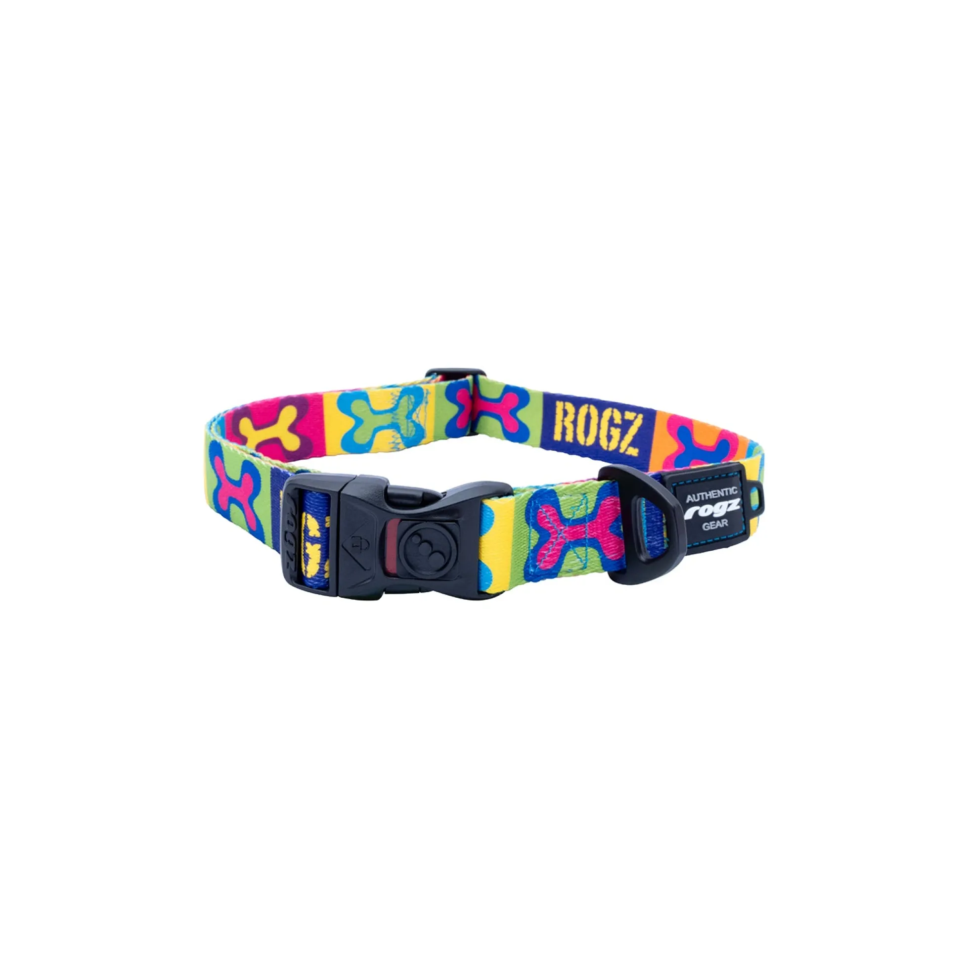 Collar Para Perro, Modelo Fusion De Rogz, Estampado Pop Art. Talla S (8-14kg)