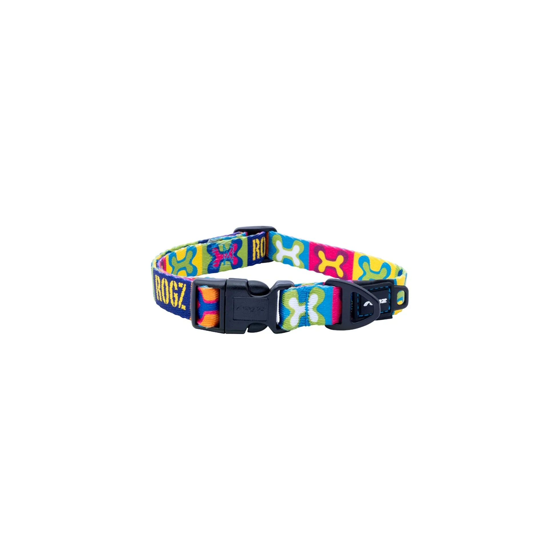 Collar Para Perro, Modelo Fusion De Rogz, Estampado Pop Art. Talla S (8-14kg)