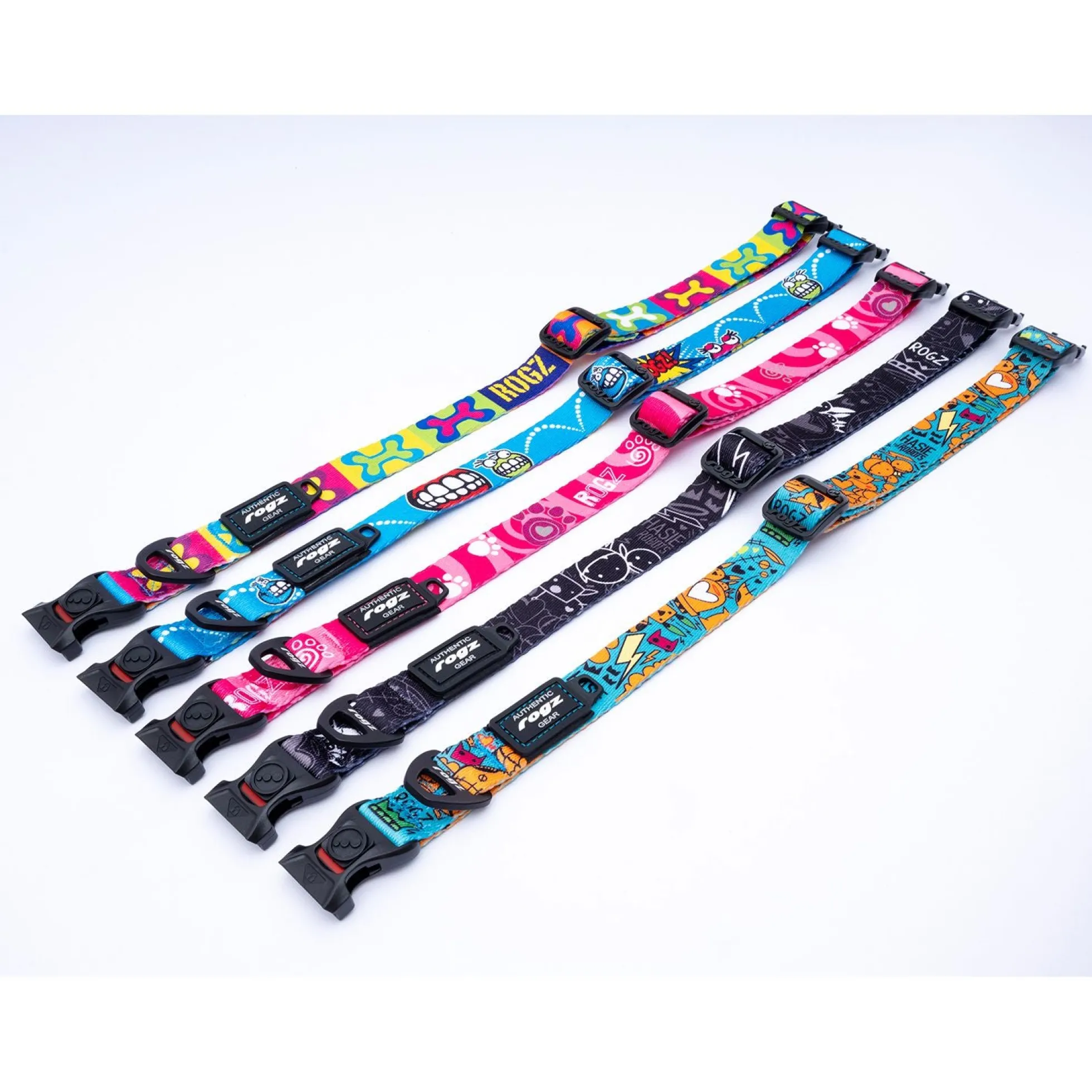 Collar Para Perro, Modelo Fusion De Rogz, Estampado Pop Art. Talla S (8-14kg)