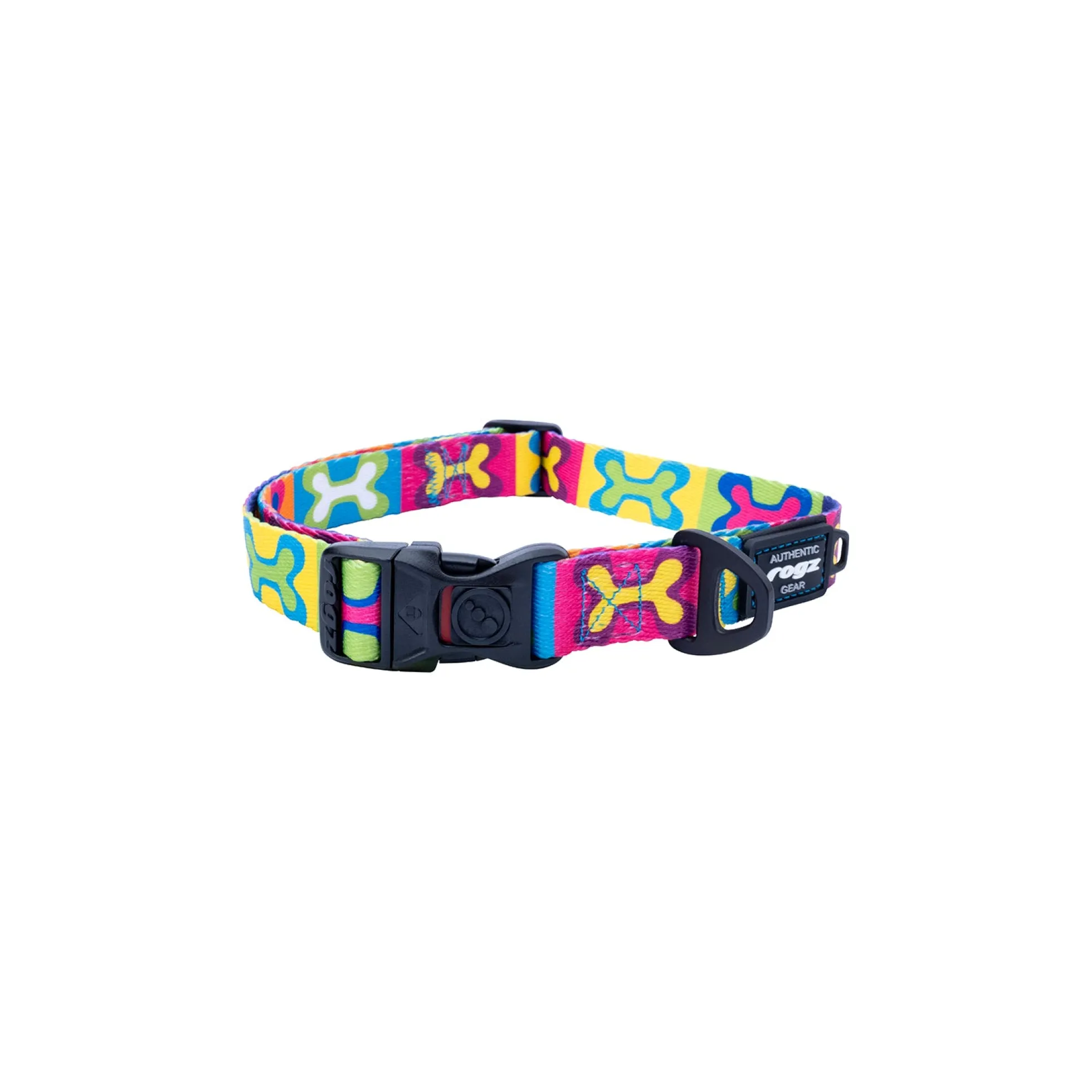 Collar Para Perro, Modelo Fusion De Rogz, Estampado Pop Art. Talla S (8-14kg)