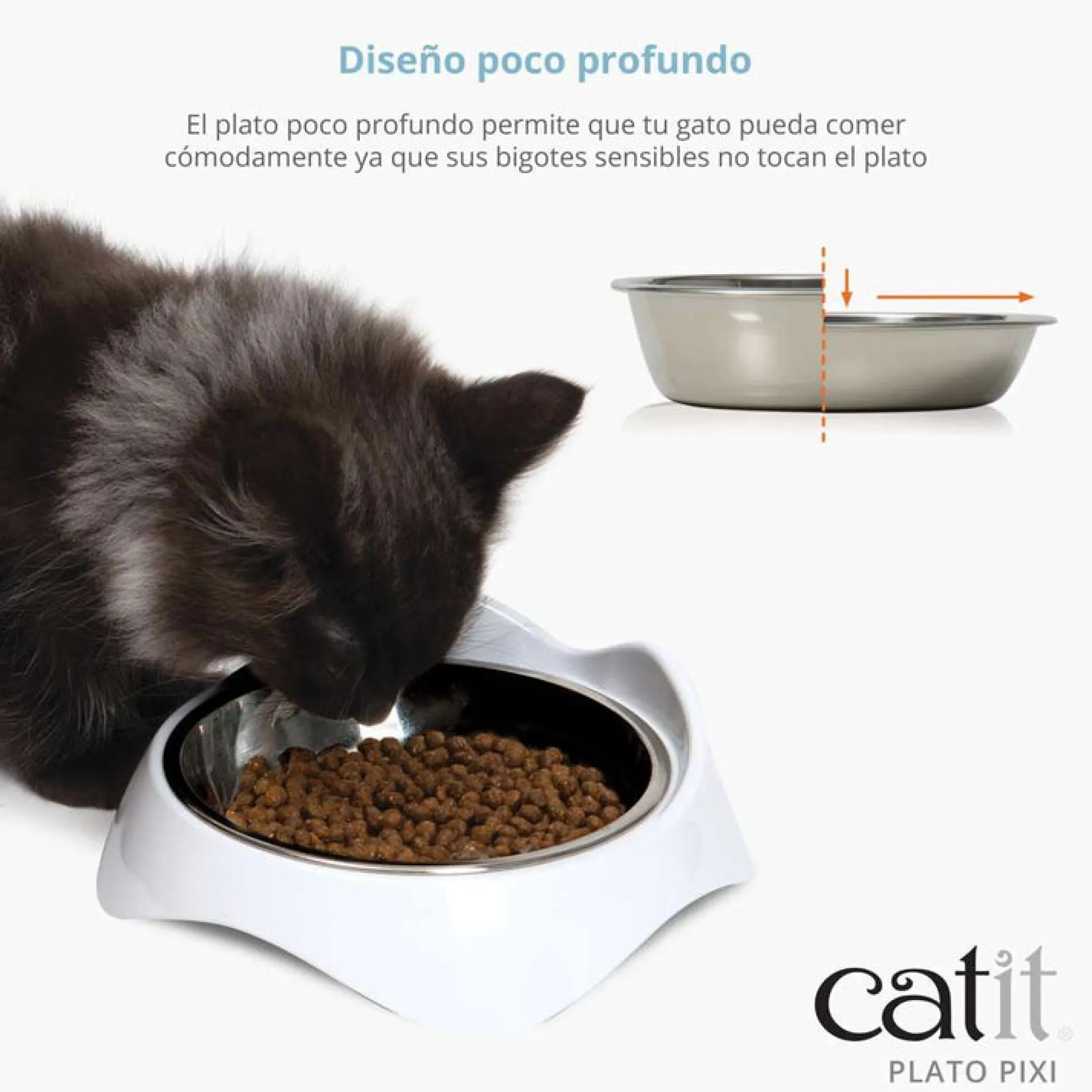 Comedero para Gatos Blanco Catit PIXI