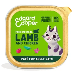Comida húmeda gatos paté Tarrina Cordero y Pollo Edgard & Cooper 85 g