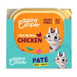 Comida húmeda gatos paté Tarrina Pollo de corral Edgard & Cooper 85 g