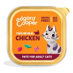 Comida húmeda gatos paté Tarrina Pollo de corral Edgard & Cooper 85 g