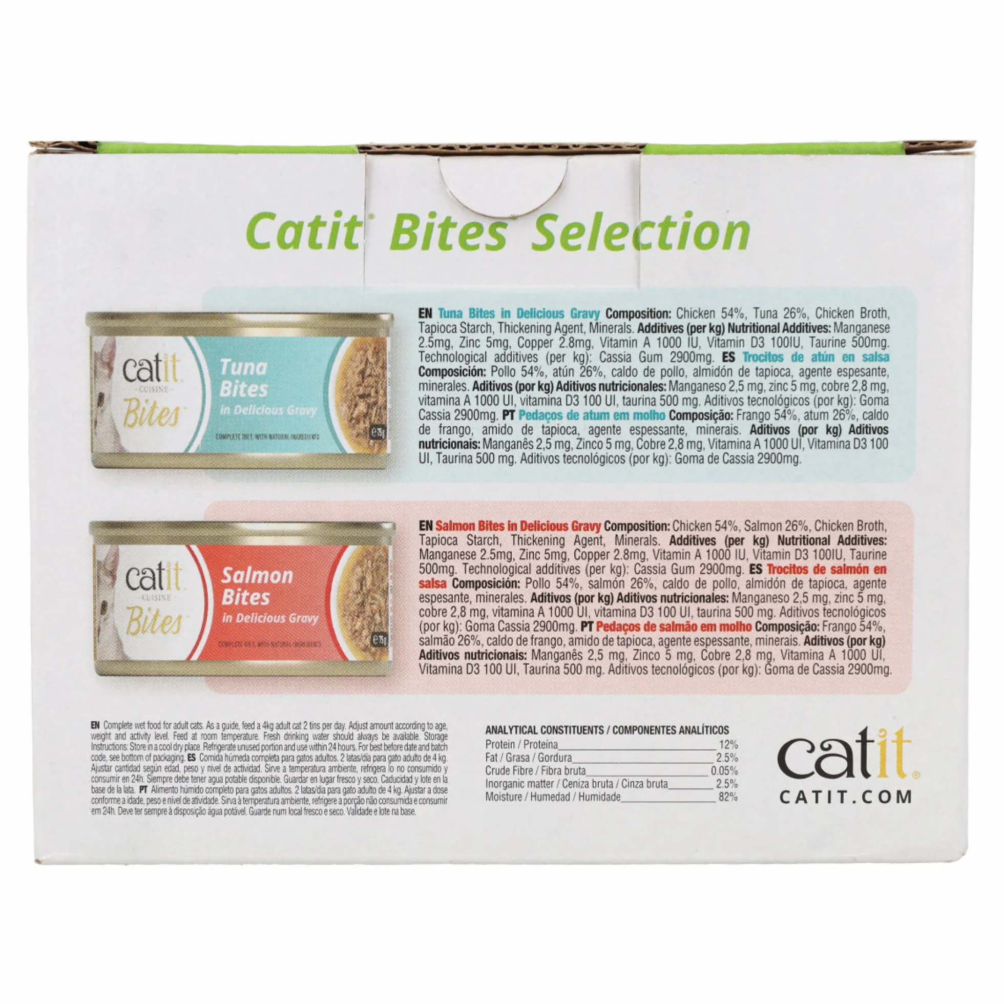 Comida húmeda para gatos Bites Pack Variado Cuisine 12 x 75 g Catit