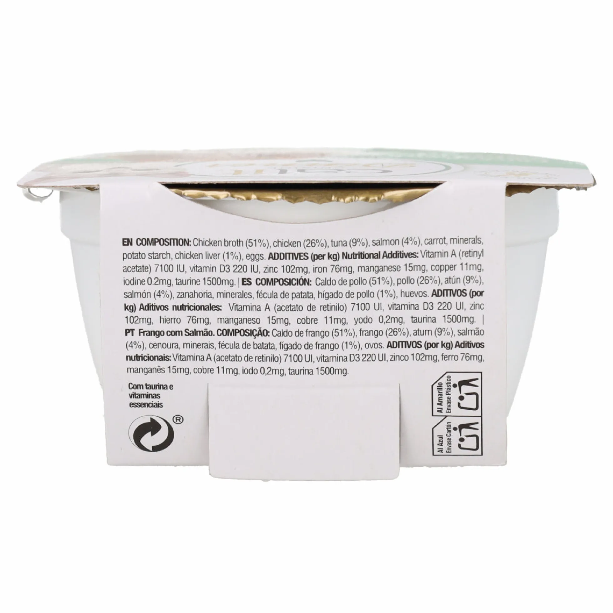 Comida húmeda para gatos Dinner pollo con salmón Cuisine 75 g Catit