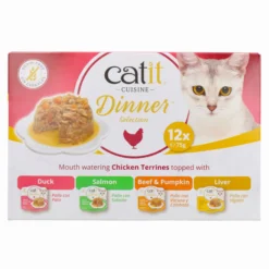 Comida húmeda para gatos Dinner pollo Pack Variado Cuisine 12 x 75 g Catit