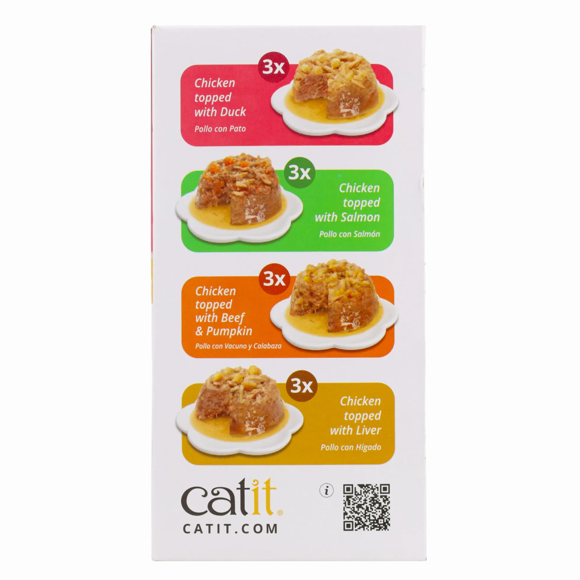 Comida húmeda para gatos Dinner pollo Pack Variado Cuisine 12 x 75 g Catit