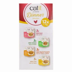 Comida húmeda para gatos Dinner pollo Pack Variado Cuisine 12 x 75 g Catit
