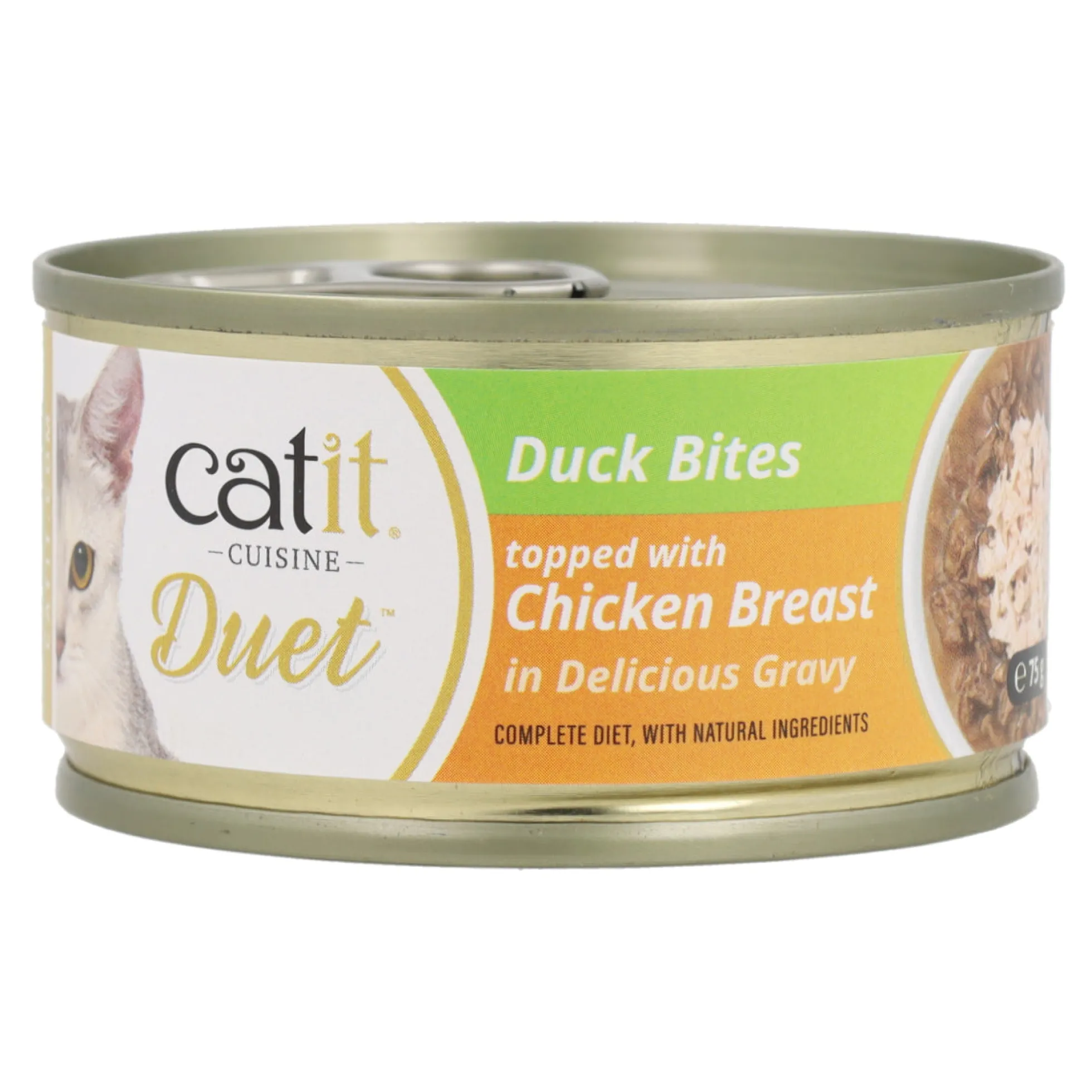 Comida húmeda para gatos Duet pato con pollo Cuisine 75 g Catit