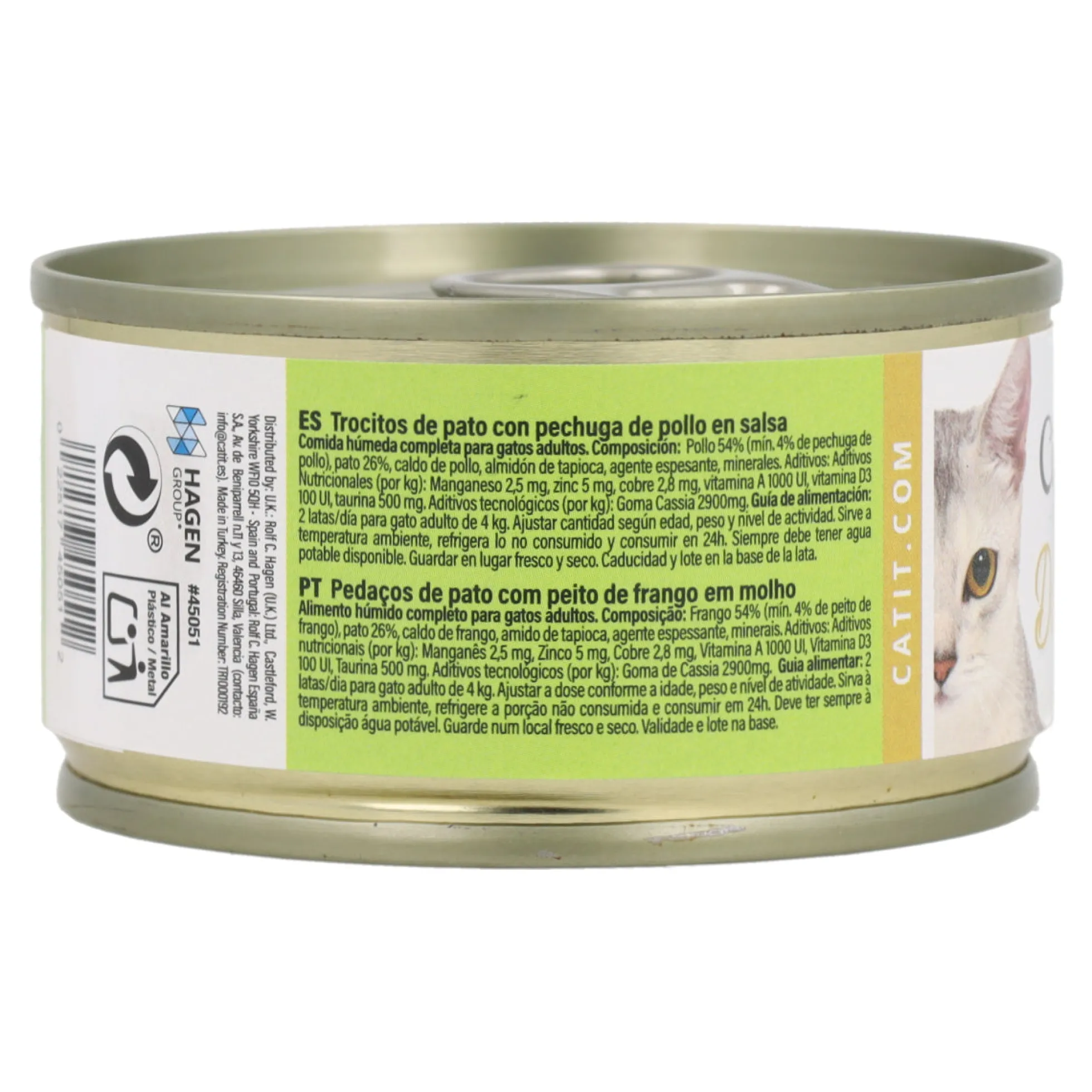 Comida húmeda para gatos Duet pato con pollo Cuisine 75 g Catit