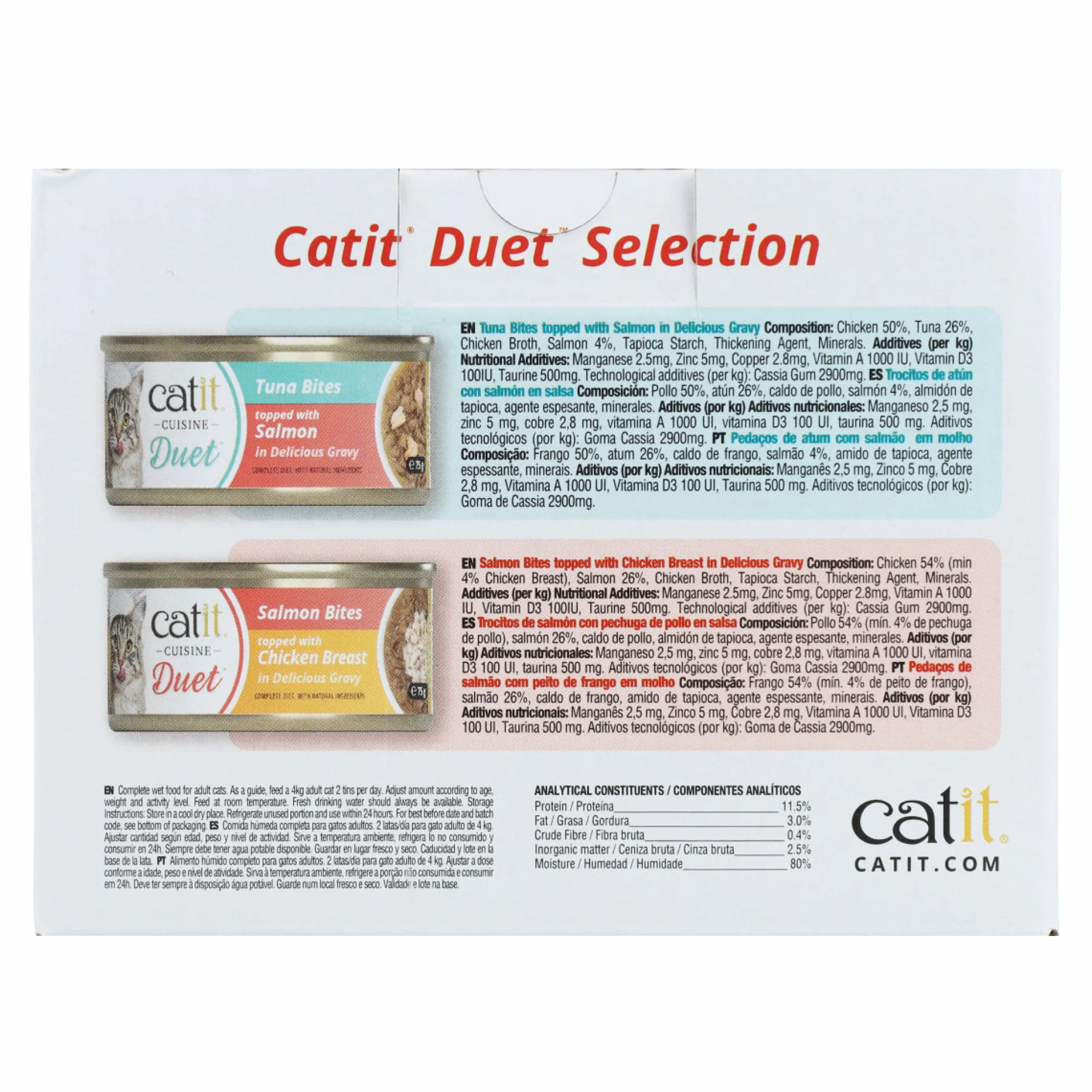 Comida húmeda para gatos Duet Pack Variado Cuisine 12 x 75 g Catit