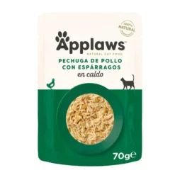 Comida húmeda para gatos Sobre Pollo con espárragos Applaws 70 g