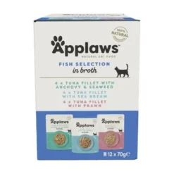 Comida húmeda para gatos Sobre Pescado en caldo Applaws12 x 70 g