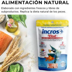 Comida Para Peces Tropicales, Alimento Premium En Escamas, No Ensucia El Agua, Incros Vital