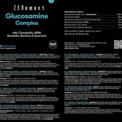Complejo de Glucosamina con condroitina + MSM + boswellia + quercetina Zenemet, 365 comprimidos