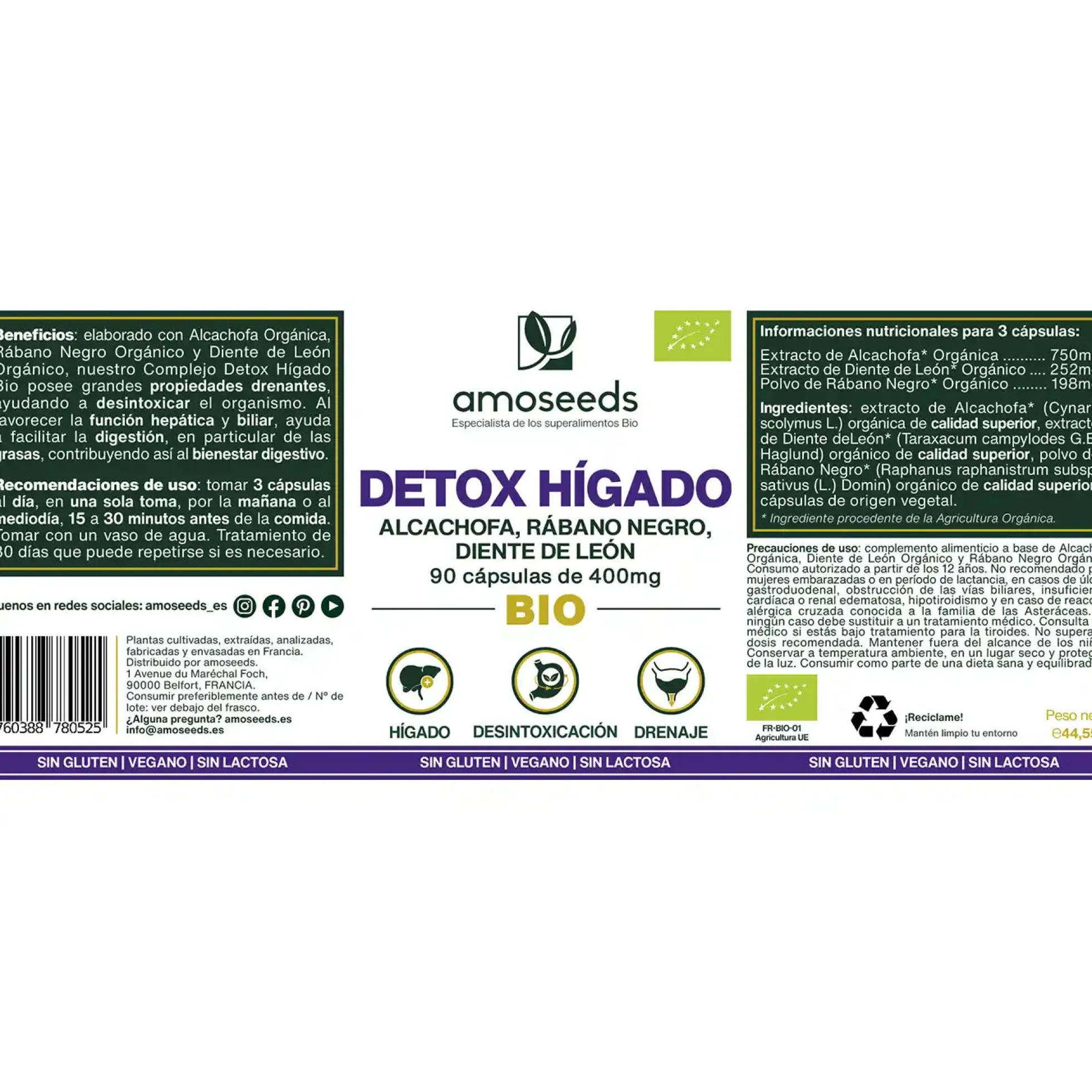 Complejo Detox Hígado Bio | 90 Cápsulas
