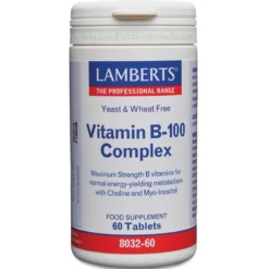 Complejo de Vitamina B-100 Lamberts, 60 tabletas