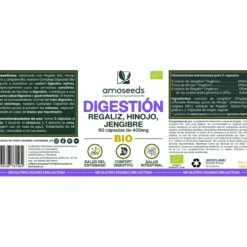 Complejo Digestión Bio, Regaliz, Hinojo, Jengibre | 60 Cápsulas