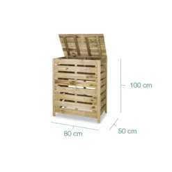 Compostador De Madera Tratada 315 L Hortalia