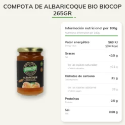 Compota de Albaricoque BIO Biocop 265gr
