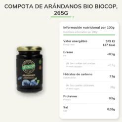 Compota de Arándanos BIO Biocop, 265g