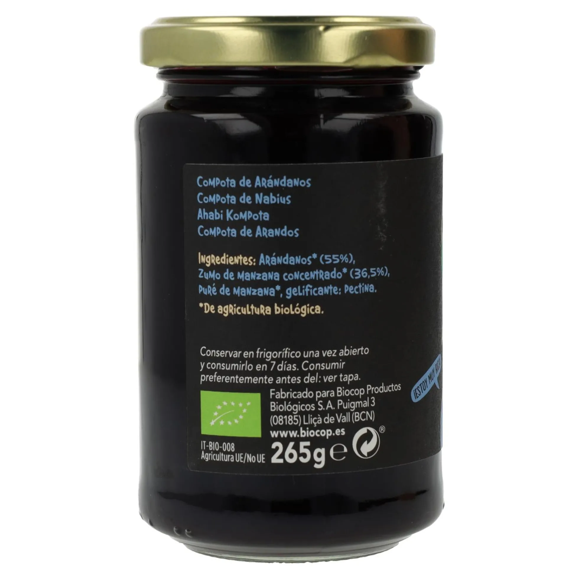 Compota de Arándanos BIO Biocop, 265g