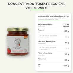 Concentrado tomate ECO Cal Valls, 250 g