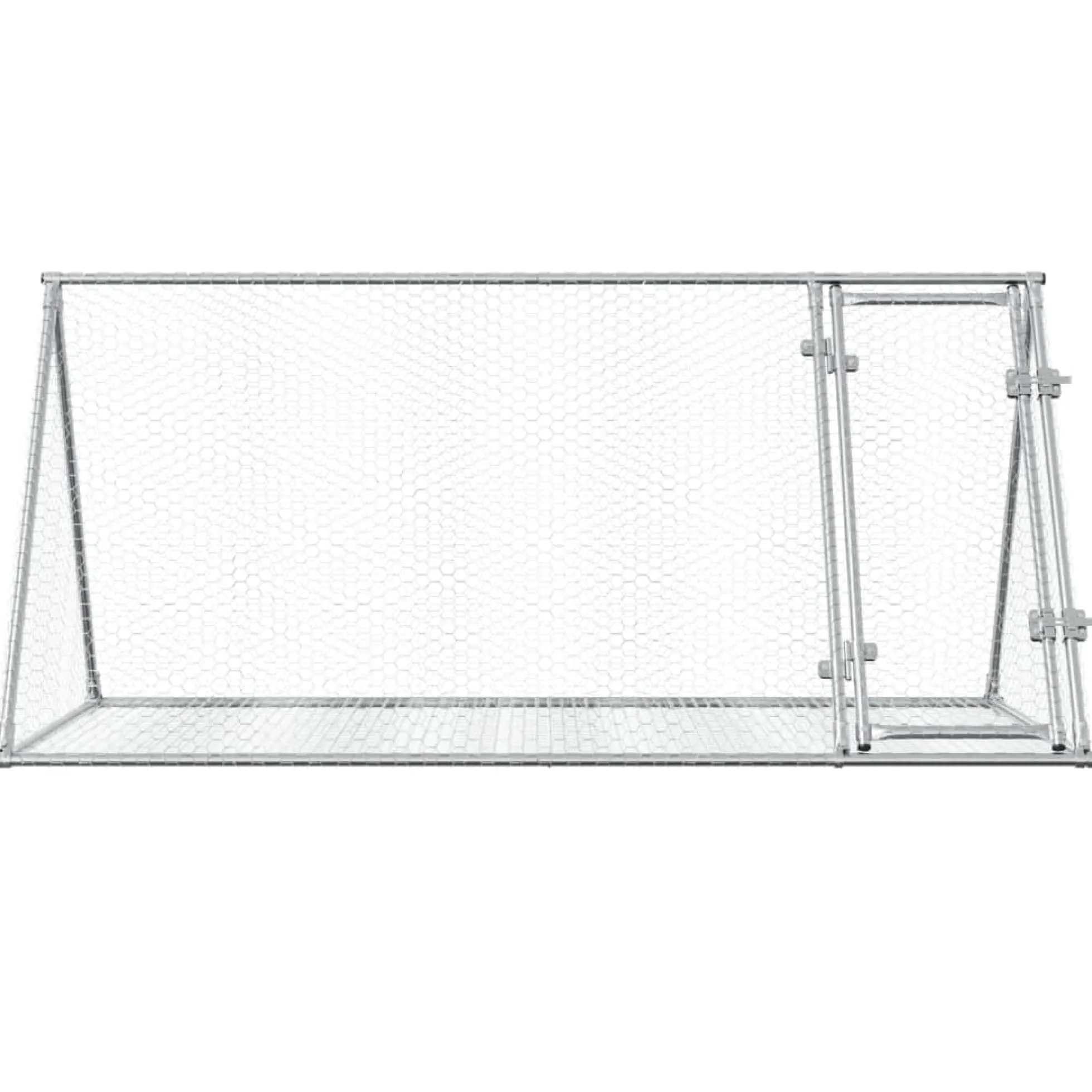 Conejera Acero Galvanizado Plateado 200x105x91 Cm